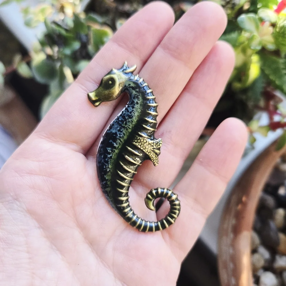 Vintage Seahorse Lapel Brooch Pin